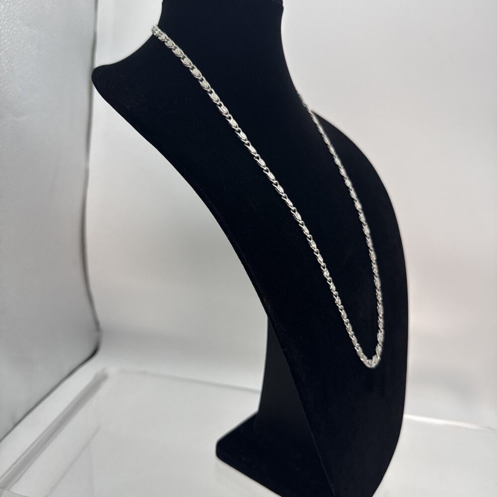 Vintage Avon Marked Mariner Thick Link Silver Tone Chain Necklace 30” - Picture 4 of 7